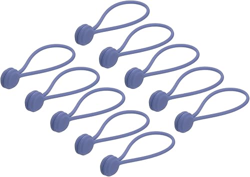 Miniatura 12 de MECCANIXITY Clips magnéticos para cables de 4.3 x 0.6 pulgadas, color rosa, organizador de cables magnéticos, lazos reutilizables para el hogar,