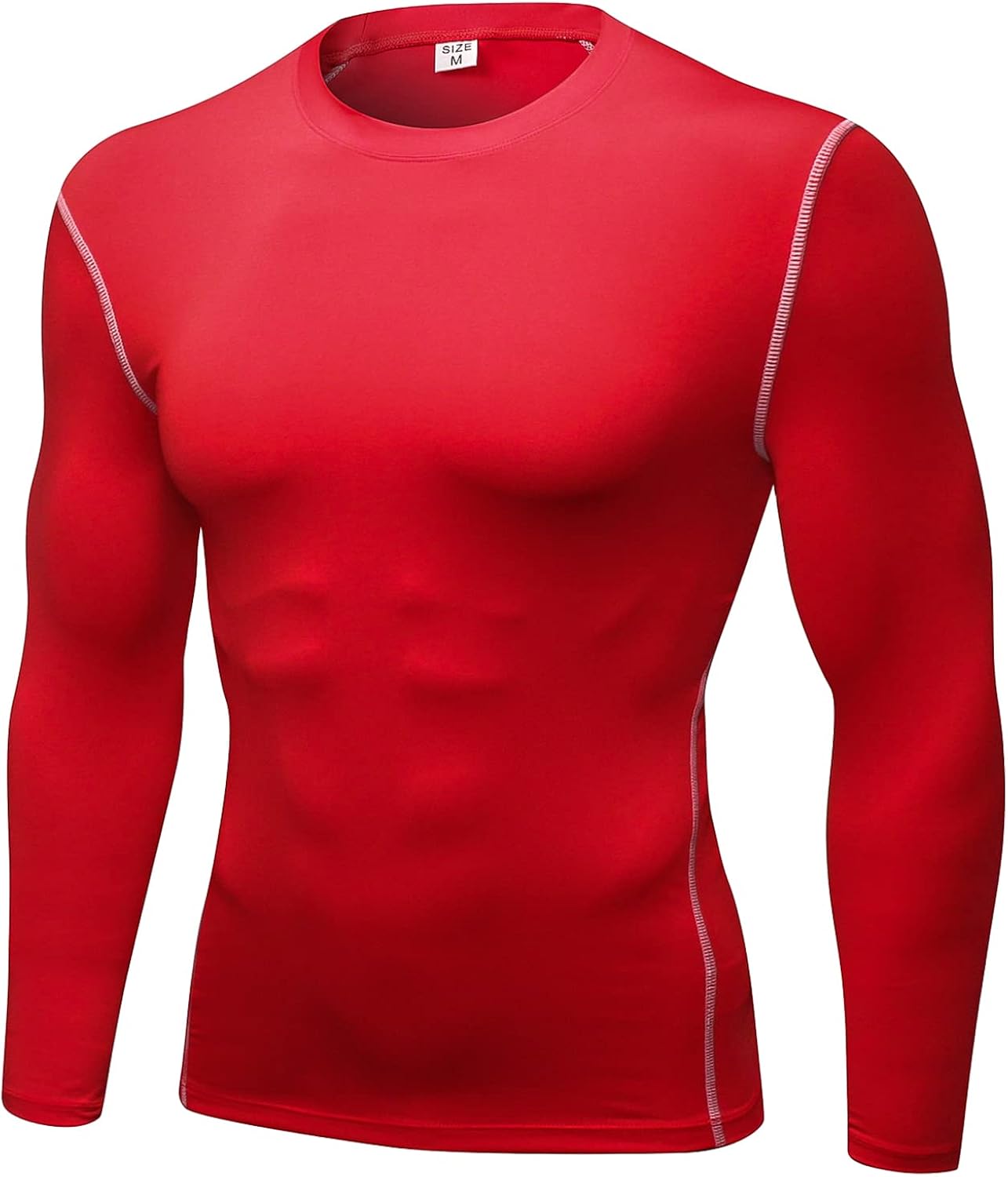 Men's Athletic Compression Shirts Long Sleeve Running Gym Top Shirts Lightweight Sports Baselayer Undershirt Cool Dry