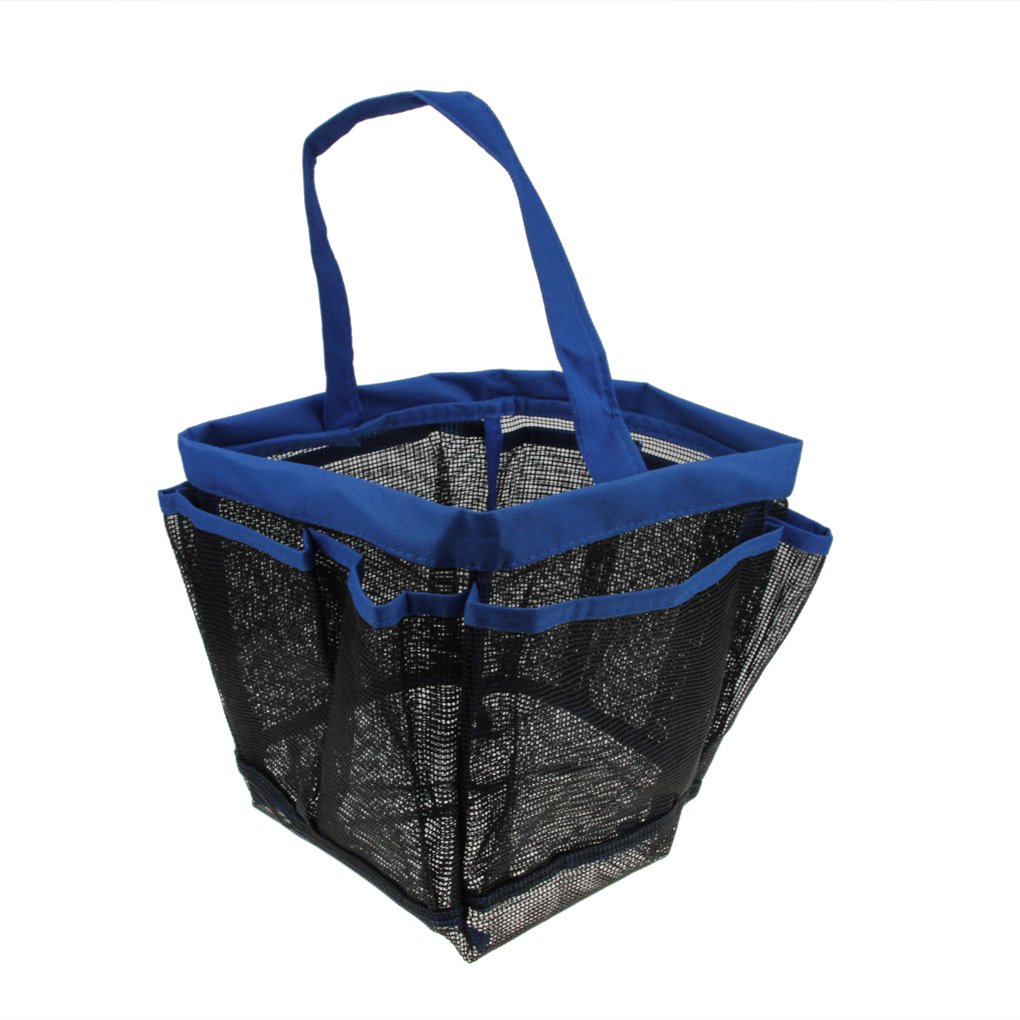Holiberty Quick Dry Hanging Shower Caddy with 8 Pockets Portable Bath Toiletry Cosmetics Shampoo Soap Organizer Shower Tote