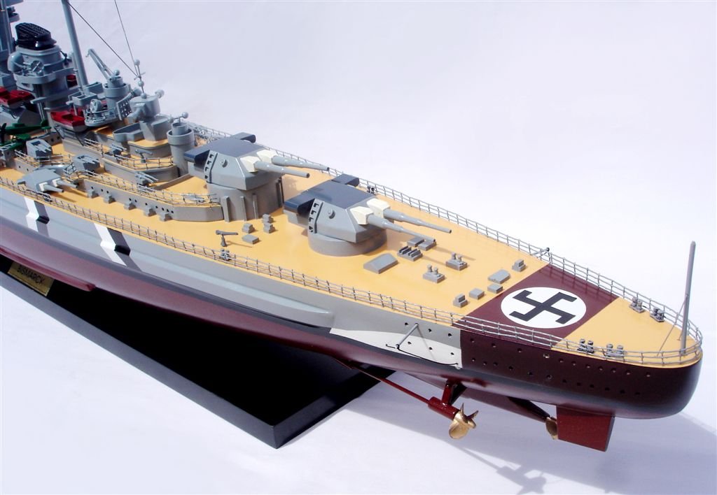 RoyalMaquettes Germany Bismarck Battleship 39" Wooden Diecast Pre