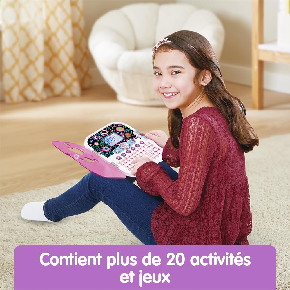 VTech - KidiSecrets Selfie Music 2.0 Rose, Journal Intime 8 en 1 avec Reconnaissance Faciale, Appareil Photo, Jouet Électronique Sons et Lumières, Cadeau Enfant de 6 Ans à 12 Ans - Contenu en Français