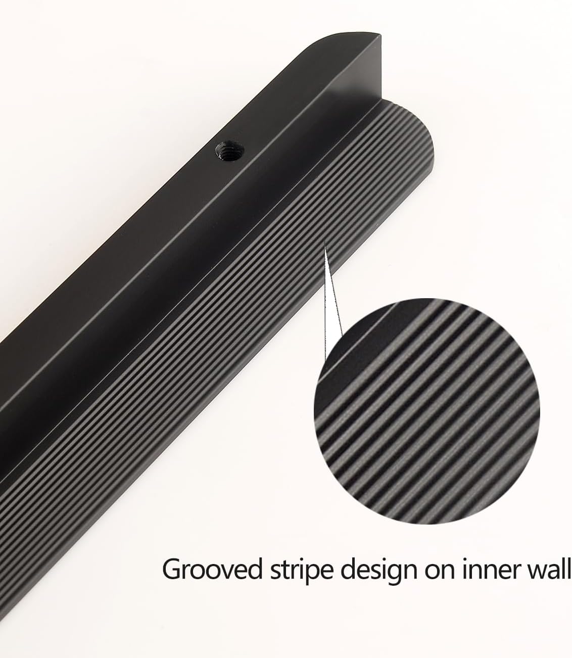 5 Pack Matte Black Pulls for Cabinets Modern Closet Door Pulls Black Kitchen Door Handles 12.6 Inch Hole Center Modern Drawer Pull Bar Handles