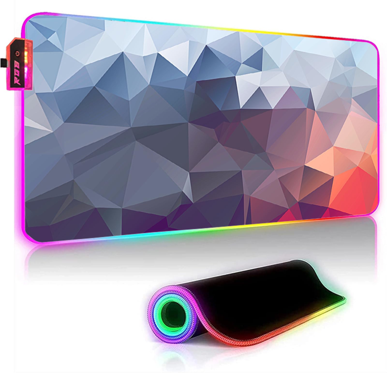 HIMEHINA マウスパッド カラフルデザイン Amazon.co.jp: ゲーミングマウスパッドカラフルな幾何学模様のRGB