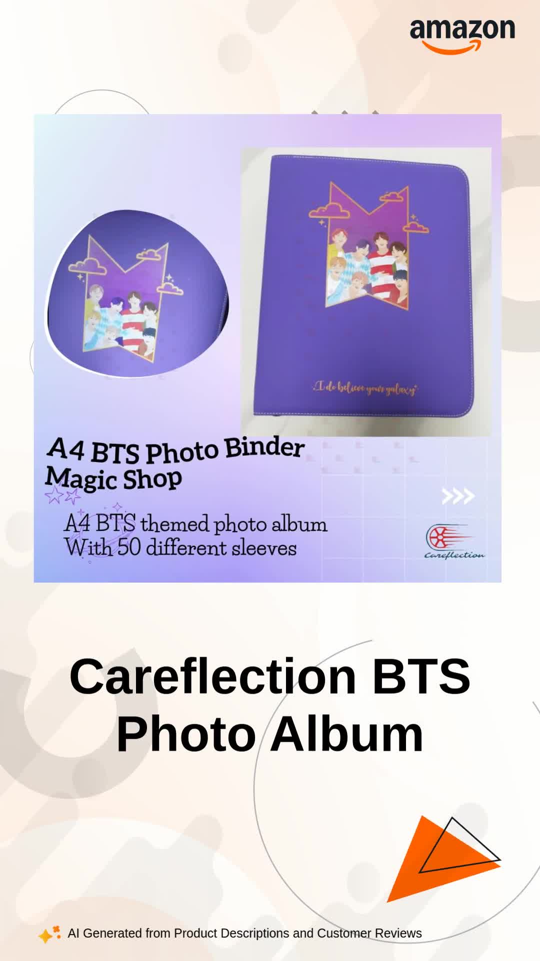 Careflection BTS Bora Whale A4 Photocard Binder Photo Album Book 3