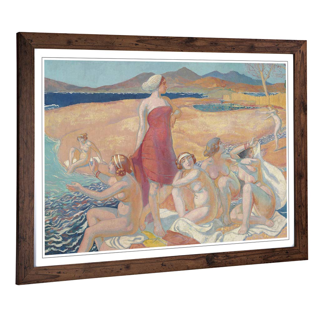 Big Box Art Framed Print of Maurice Denis The Awakening of Ulysses Design | Wall Art Picture | Home Decor for Kitchen, Living Room, Bedroom, Hallway, Walnut, A2 / 24.5x18 Inch / 62x45cm