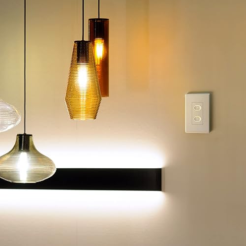 Miniatura 5 de LIFX Interruptor inteligente, interruptor táctil inteligente Wi-Fi de 2 botones en la pared (negro)