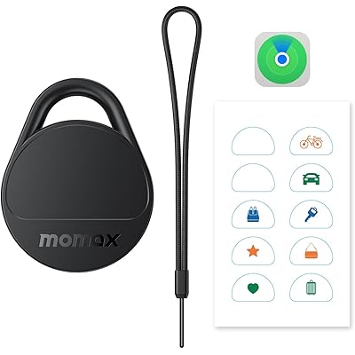 MOMAX スマートトラッカー 紛失防止タグ gps 小型 バレない スマートタグ 子供 gps 盗難防止 Appleの「探す」に対応 (iOS端末のみ) 忘れ …