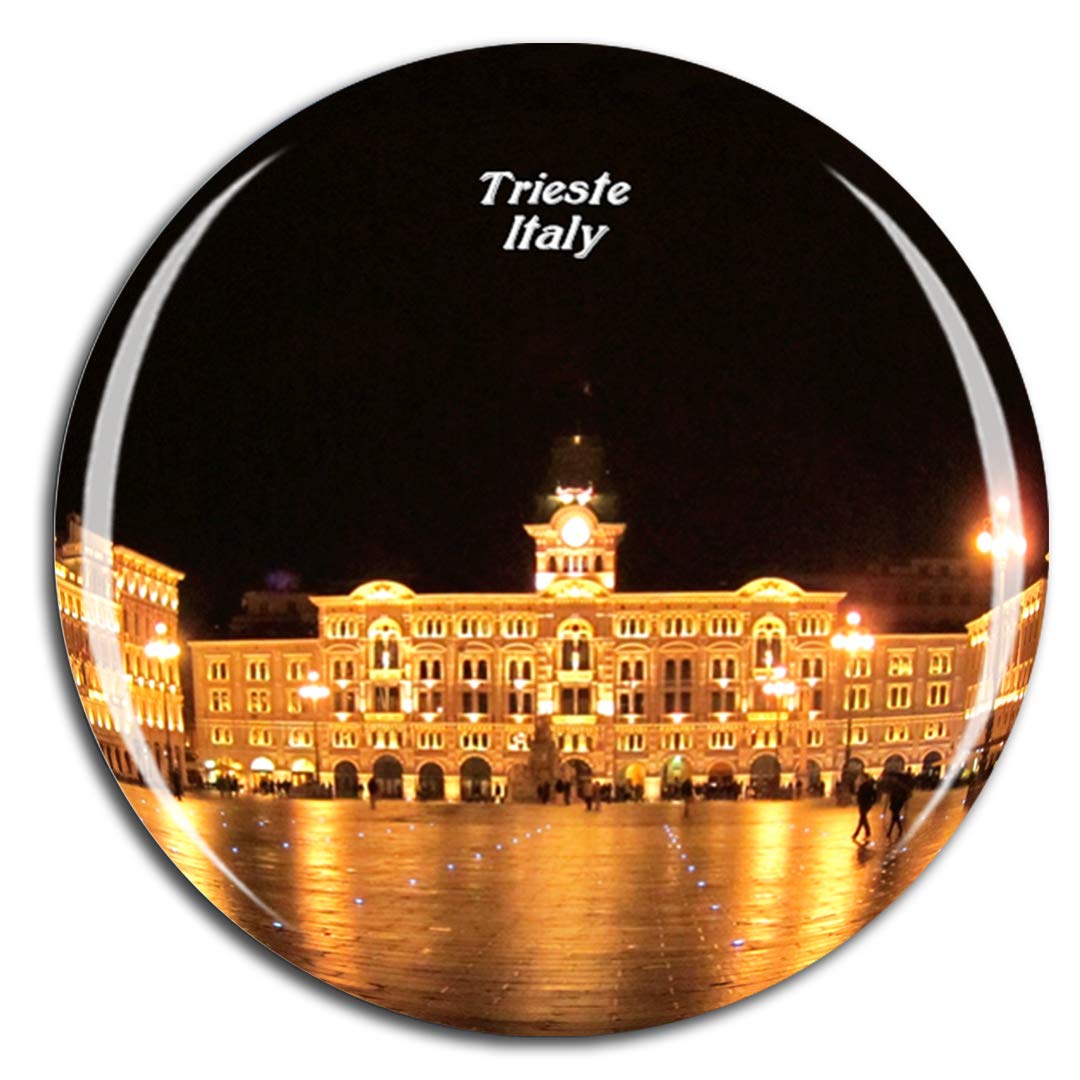 Weekino Italy Italian Uniform Square Trieste Fridge Magnet 3D Crystal Glass Tourist City Travel Souvenir Collection Gift Strong Refrigerator Sticker