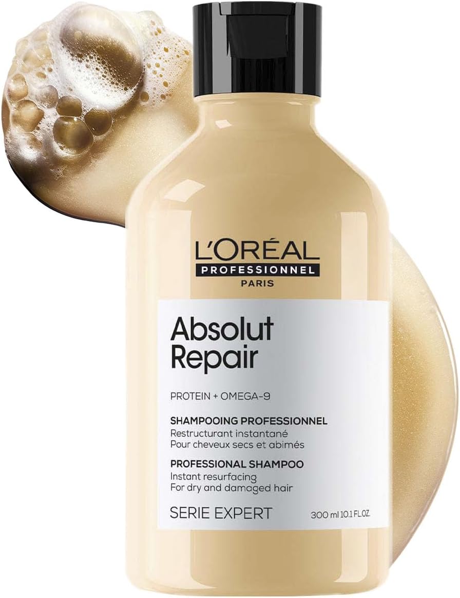 Absolut Repair Shampoo for Dry & Damaged Hair | Professional shampoo for Strengthening and Repairing Hair, With Protein & Omega-9, For Men & Women, 300ml