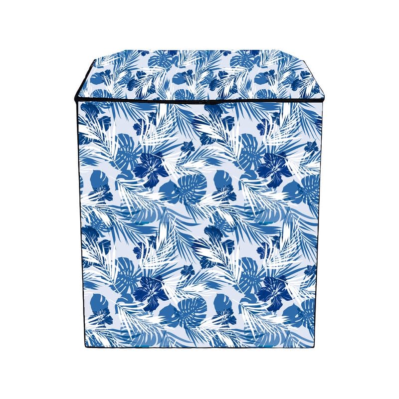Image of PVC Semi Automatic Washing Machine Cover Suitable For Samsung, Lg, Whirlpool 9kg, 9.5kg, 10kg, 10.5kg, 11kg & 11.5kg | Waterproof & Dustproof Cover, White Blue.