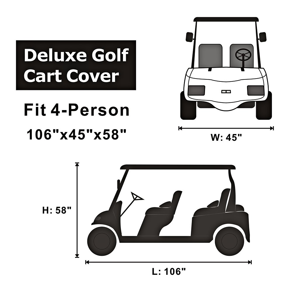 Summates Golf Cart Enlosure (Fit 4-Person)