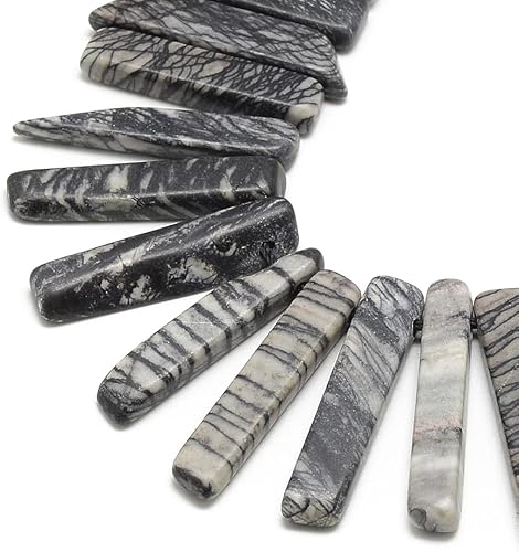 Miniatura 7 de Beadthoven - 40 unidades de piedras preciosas de cuarzo ahumado natural curativo con piedras preciosas irregulares de piedra de péndulo liso