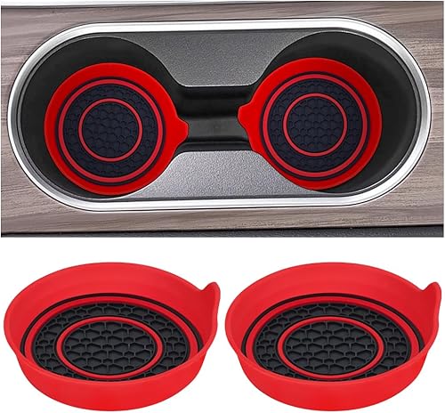 Mandark Portavasos para automóvil, 2.75 pulgadas, antideslizantes, para colocar vasos de vehículo, a prueba de polvo, almohadillas aisladas,
