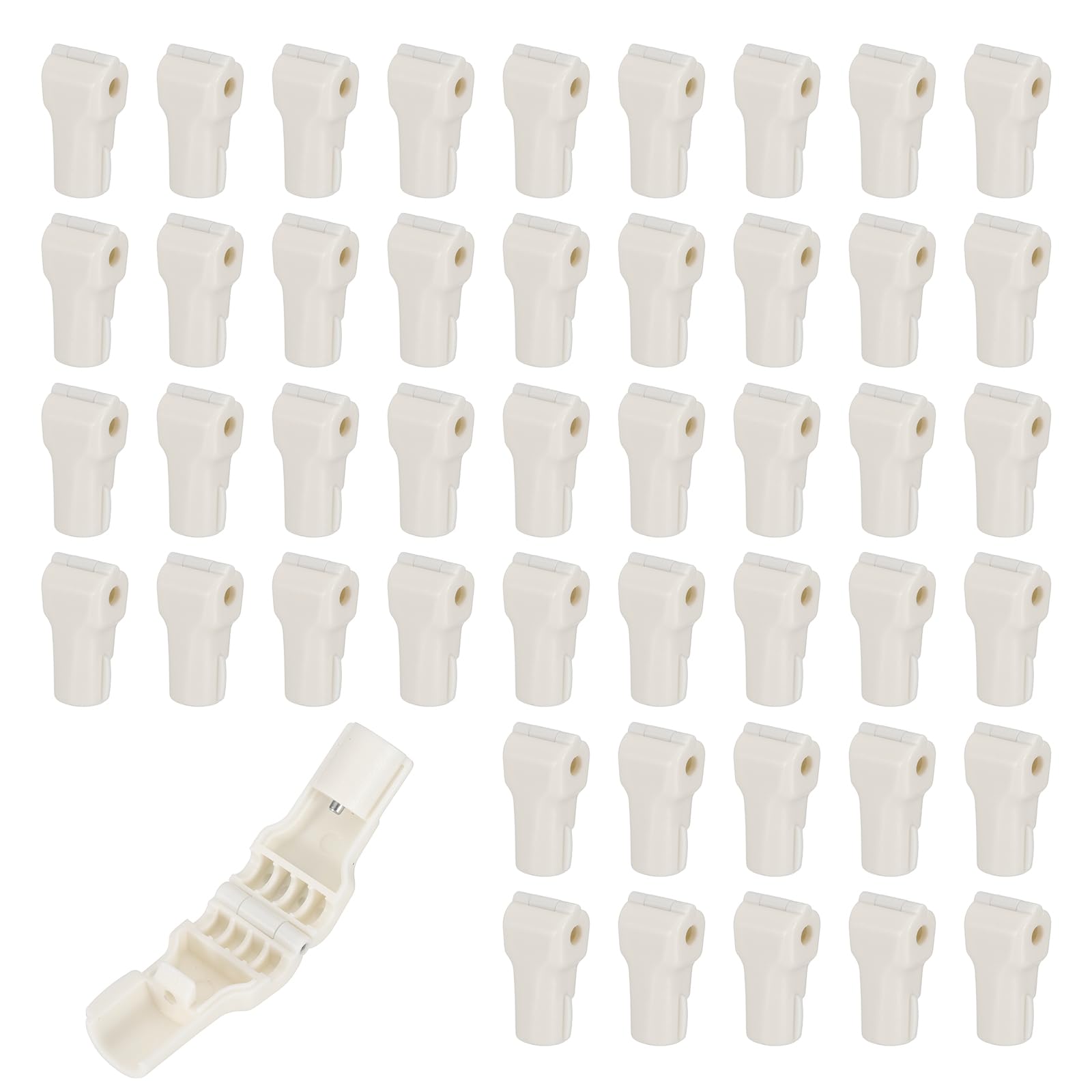 PATIKIL Hook Locks Stop Locks, (5mm, White) (50 Pcs), Plastic Magnet Security Anti-Theft Pegboard Display Hook, Suit for - Retail Store/Supermarket/Shopping Center