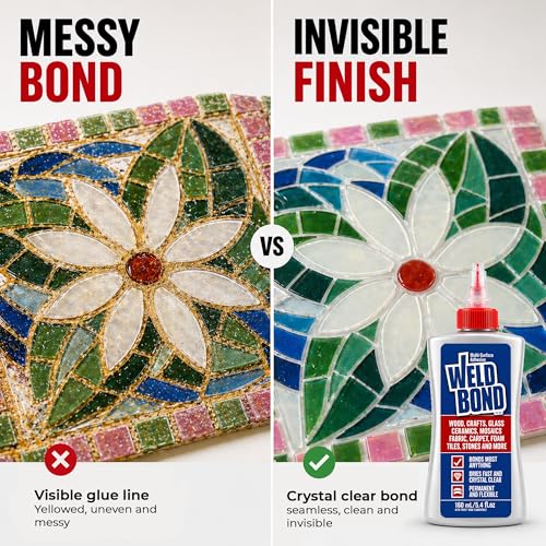 Image of Weldbond Multi-Surface Glue Non Toxic for Mosaic Wood Ceramic Craft 5.4oz | Non Toxic Glue Dries Crystal Clear Heavy Duty Adhesive Glue for Craft, Ceramic, Wood Working, Glass, Porcelain, Tile and more