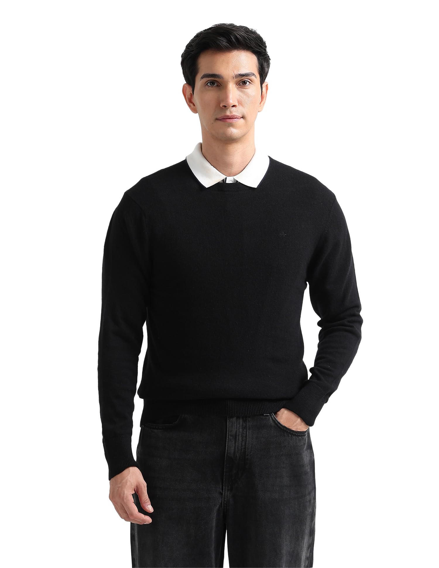 arrow sports Arrow Sport Men's Heathered Patterned Knit Regular Fit Sweater-picture-26