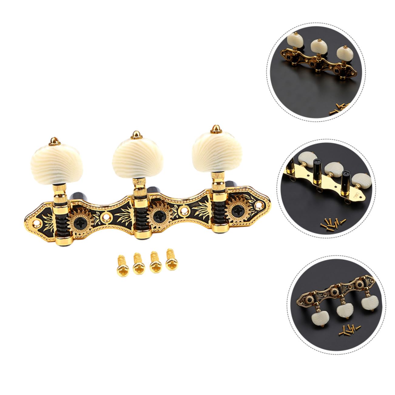 Supvox Stimmwirbel für Akustikgitarren Gitarrenstimmmechaniken aus Robustem Stimmknöpfe für Klassische Gitarren und Ukulelen mit Verriegelungsmechanismus für Sichere Stimmung und Zuverläs