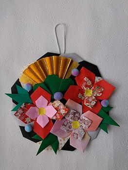 【専用】 折り紙リース ハンドメイド 壁面飾り 干支 巳 だるま お正月のリース飾り「干支だるまのお正月飾り」