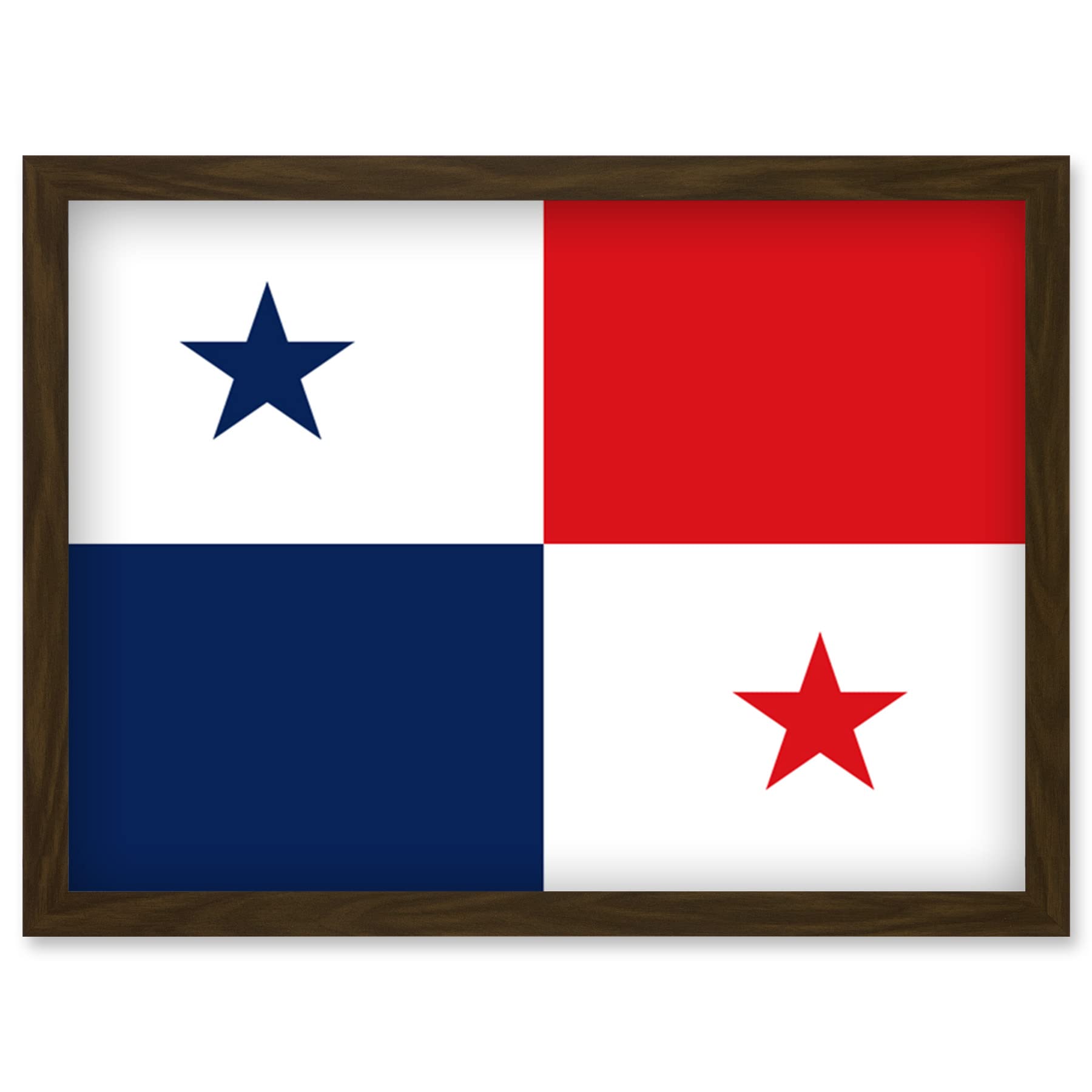 Artery8 Panama National Flag Patriotic Vexillology World Flags Country Region Poster Artwork Framed Wall Art Print A4