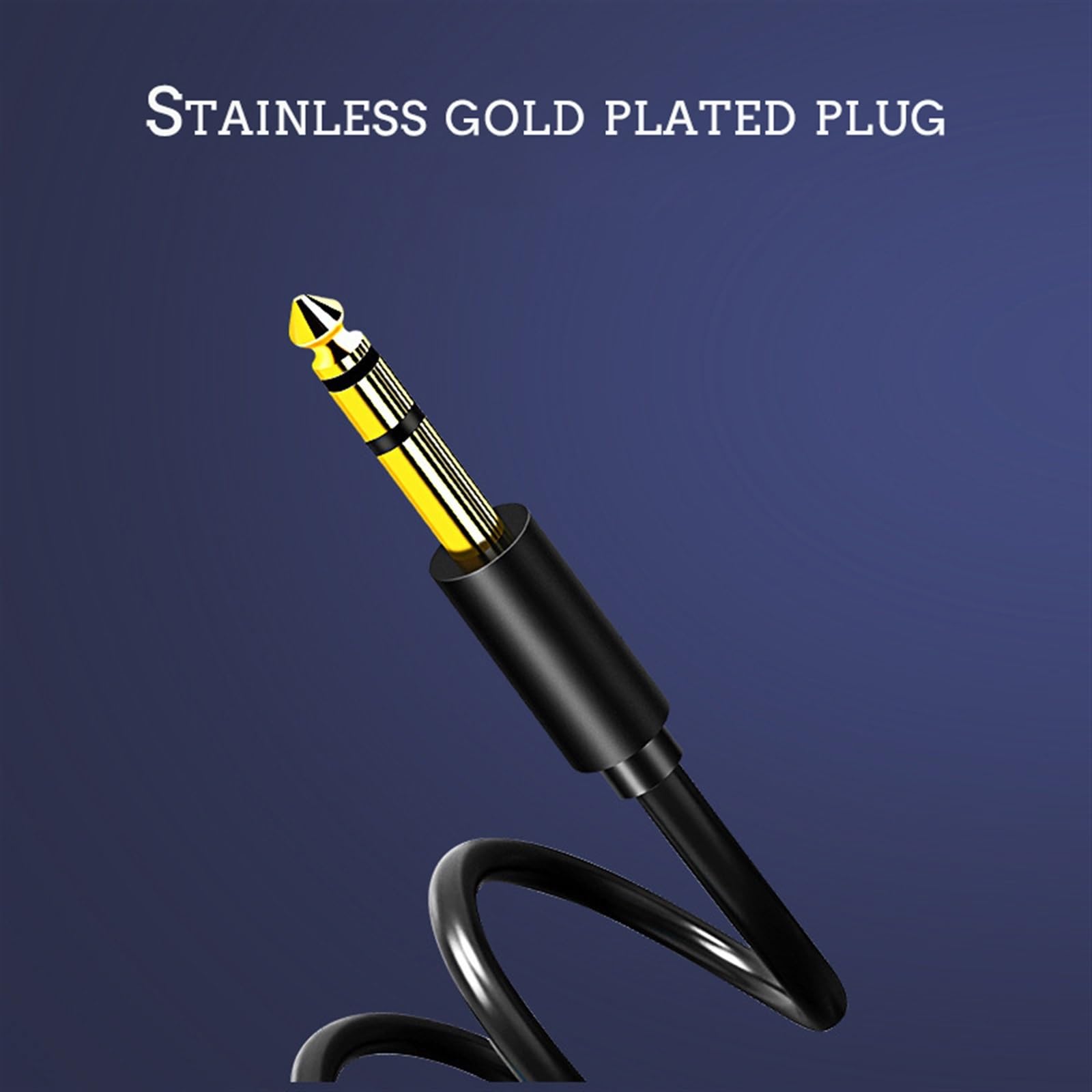 kabel audio do gitary Kabel Adaptera 3.5mm Do 6.35mm Do Wzmacniacza Miksującego Pozłacany Kabel Audio 3.5 Jack Do 6.5 Jack Męski Na Męski (Color : 5m)