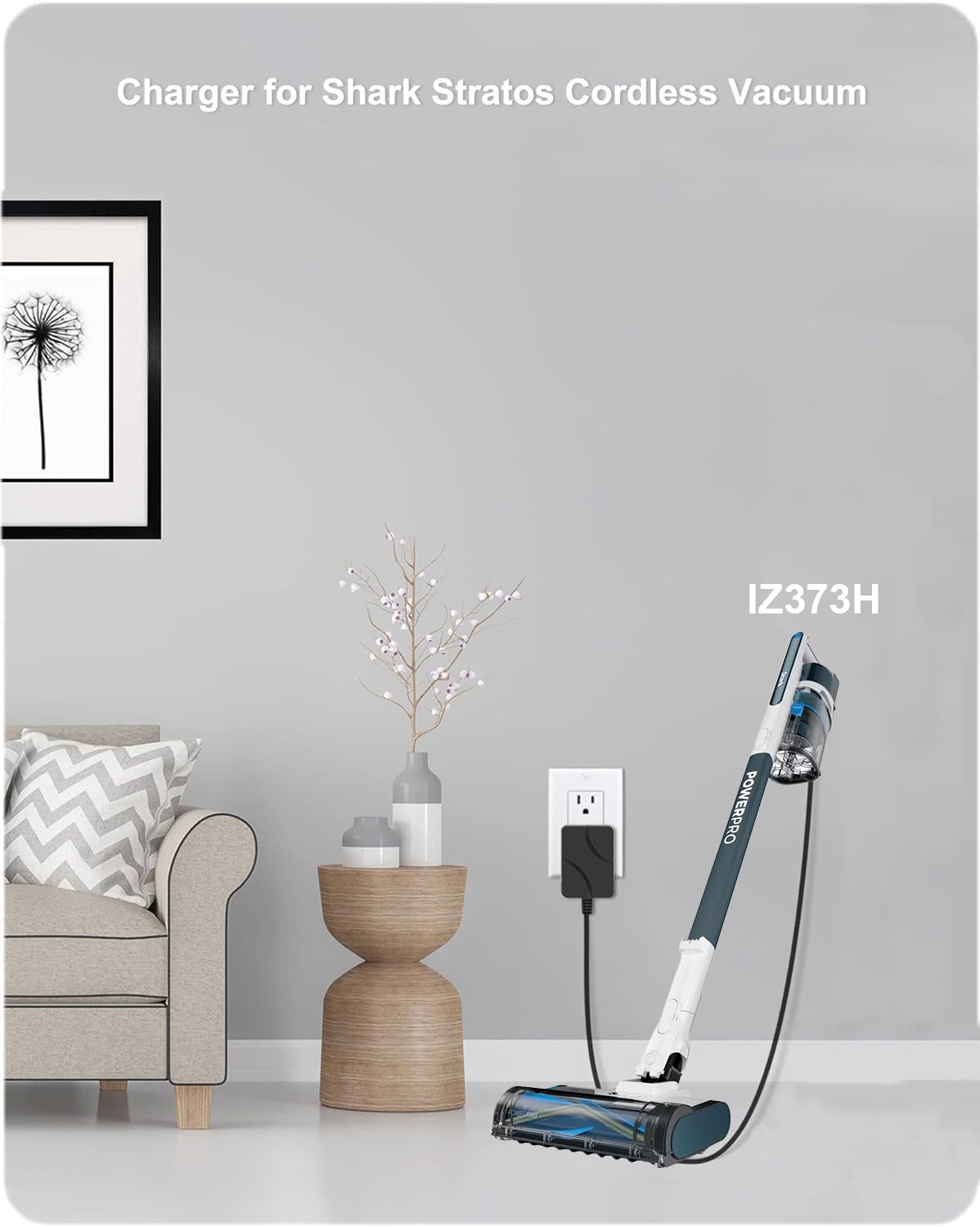 FGIEU Vacuum Charger for Shark IZ373H IZ370H IZ370HC IZ372HD