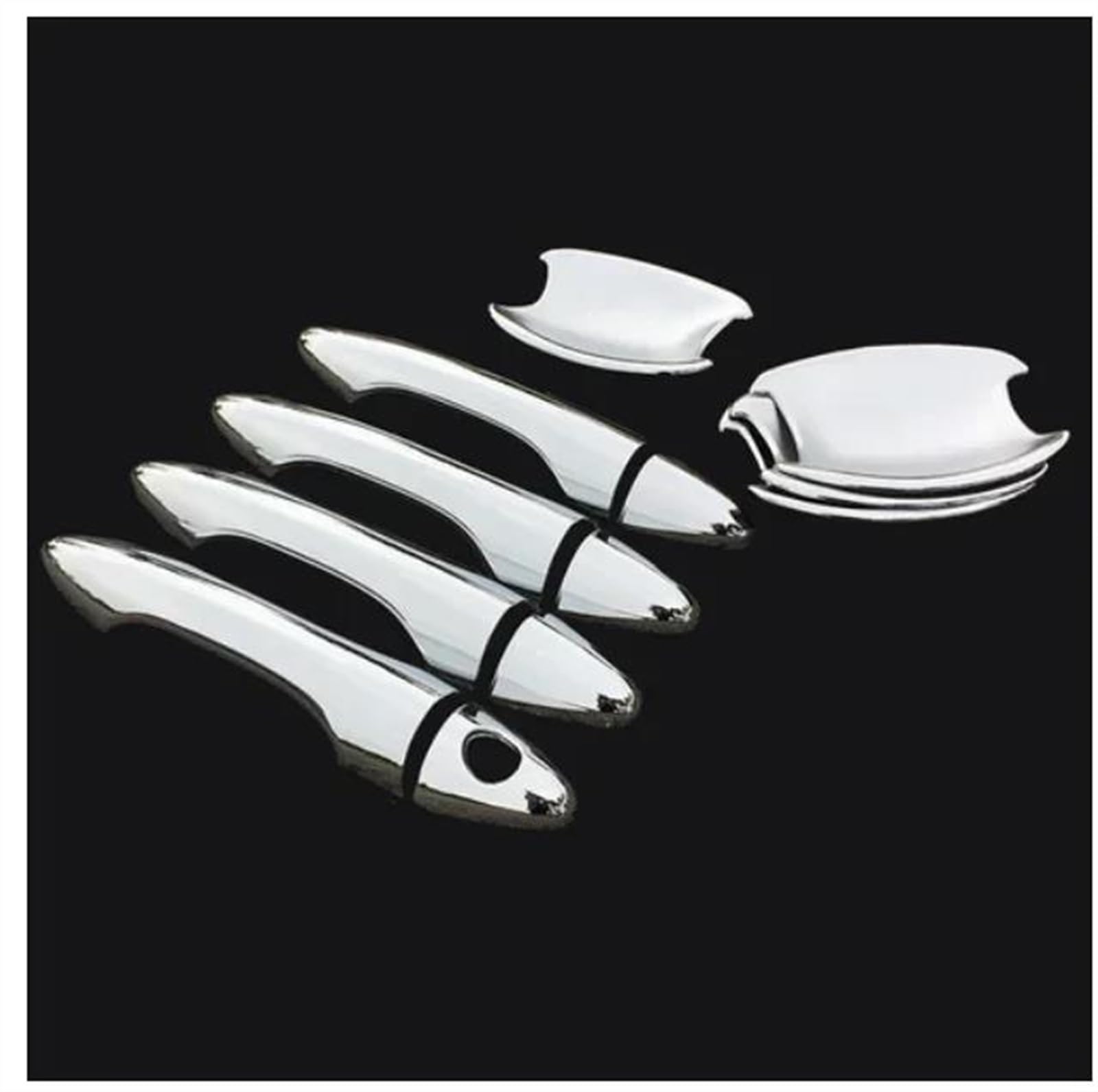 Csspdm Silver 3 Abs Car External Side Door Handle Bowl Catch Cover Protection Trim For Kia K2 2011 2012 2013 2014 2015 2016(Silver 3)