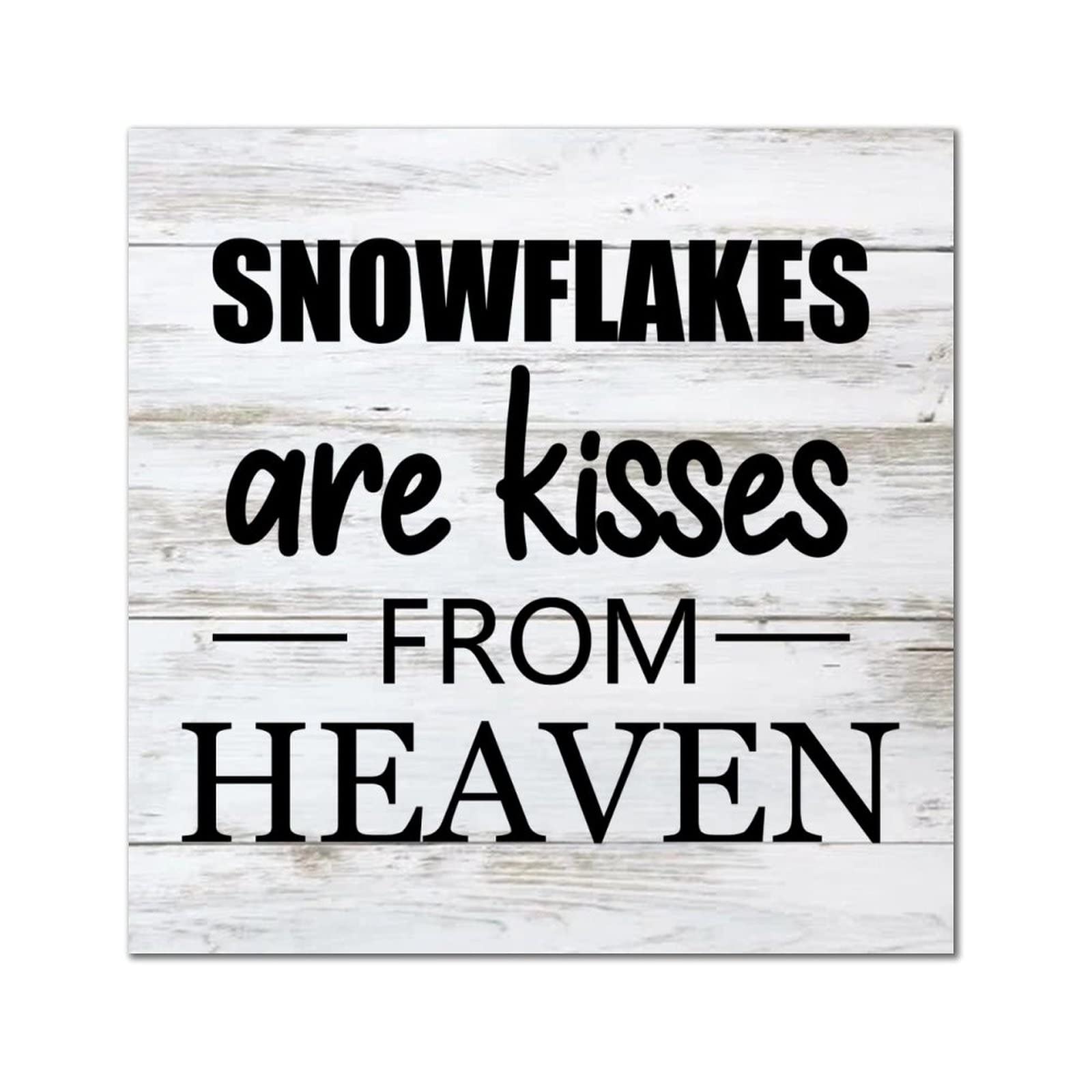 Panneau mural en bois Snowflakes poésie familiale pour votre chambre