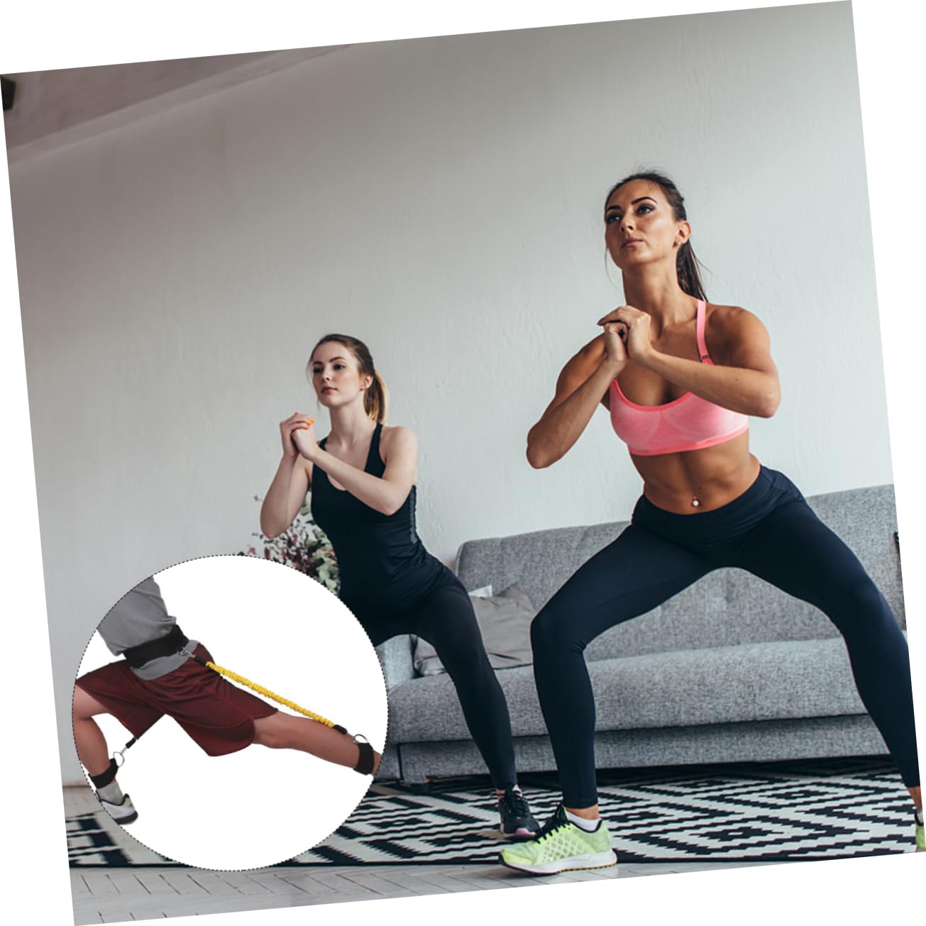 Mikikit 1 set Fasce Elastiche per Allenamento delle per Squat Profondi Accessori per Palestra Compatti e Pratici per Esercizi Ristrutturazione
