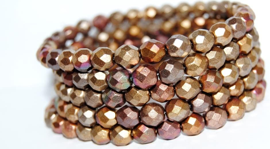100 pcs Fire Polished Round Faceted Beads, Crystal 27203 (30 27203), Glass, Czech Republic, Size 10 mm (0.39 in)