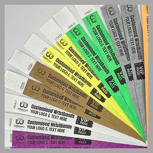 Bracelets Tyvek personnalisés lot de 600 pièces étanches pour festivals et soirées