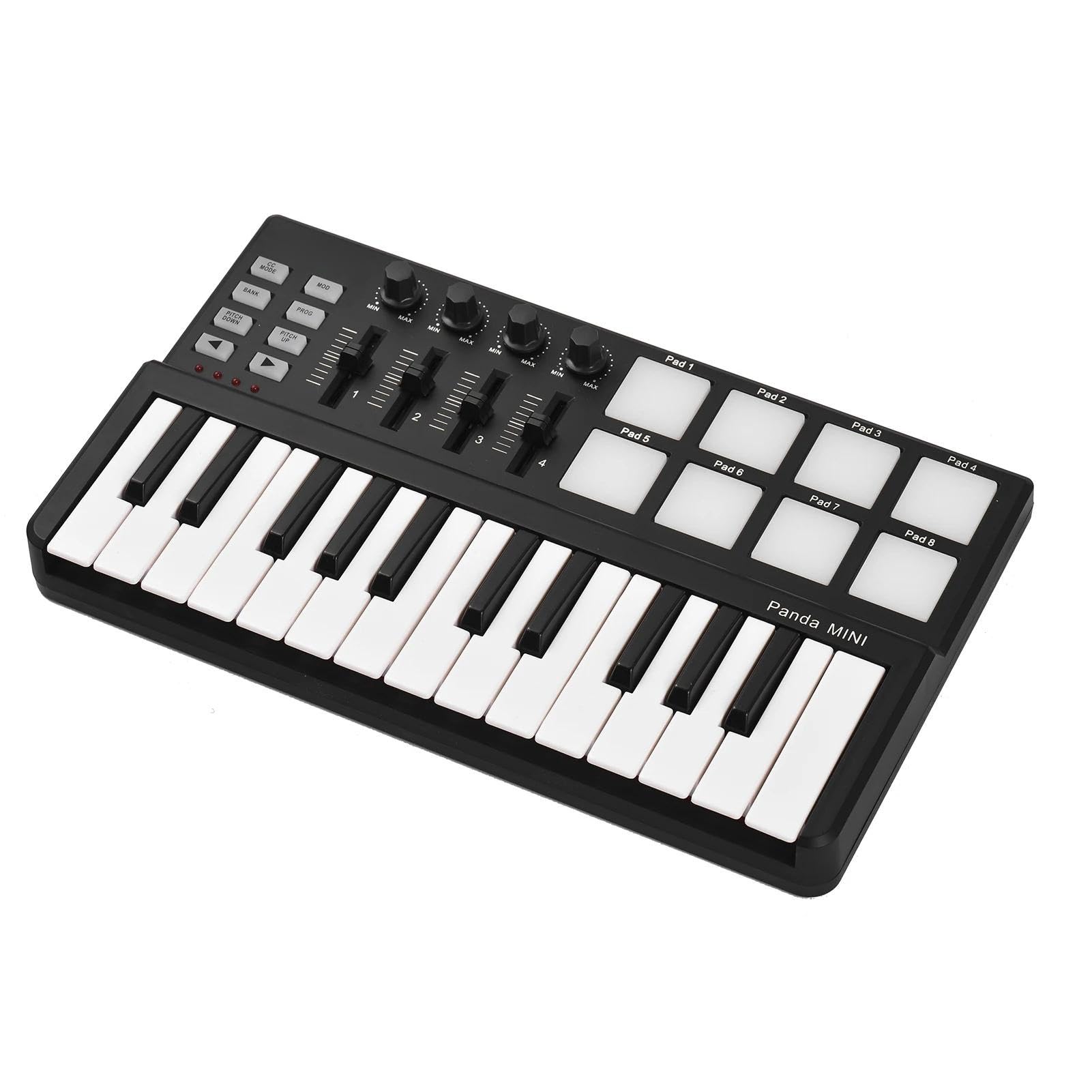 Przenośna 25-klawiszowa Klawiatura USB I Kontroler Padów Perkusyjnych Instrument Klawiszowy Przenośne Keyboardy Pianino