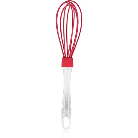 Silicone Whisk for Cooking: Your Go-To Culinary Companion with Crystal-Clear Hook Charm
