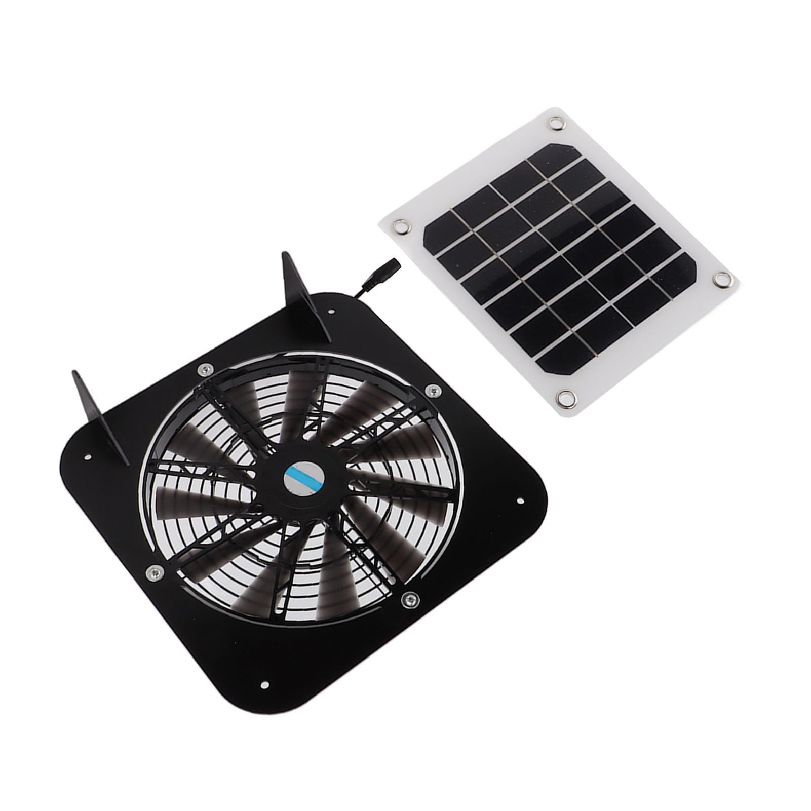 Solarabluftventilator Solarantrieb Ventilation Lüfter 100W Solarpanel mit 13,5 -Zoll -Lüfterkühlungslüfter für Gewächshäuser Hühner Coops Haustierhäuser RV Abs Iron 690g