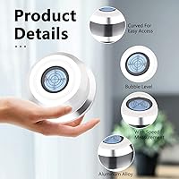 Vista 4 de Monosadio - Estabilizador de peso 3 en 1 de 60 Hz, tocadiscos de audiófilo, peso de 11.29 oz, tocadiscos de aluminio para discos de vinilo con nivel