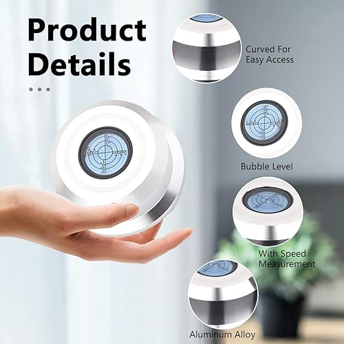 Miniatura 4 de Monosadio - Estabilizador de peso 3 en 1 de 60 Hz, tocadiscos de audiófilo, peso de 11.29 oz, tocadiscos de aluminio para discos de vinilo con nivel