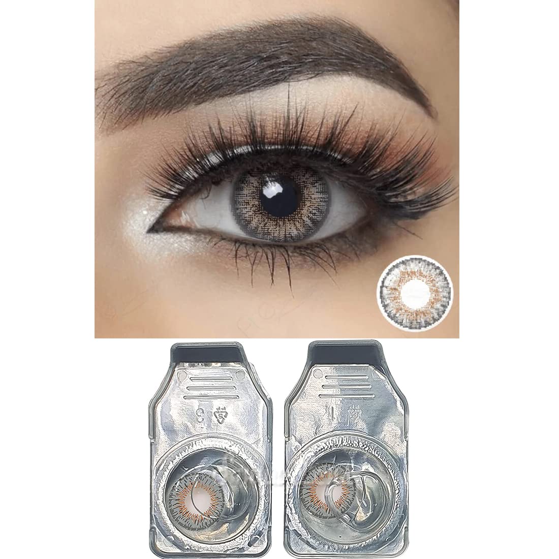 Diamond Eye Spicy Grey Candy Pack - Zero Power Color Contact Lens Dailies (2 Lens/Box) (B0B1JFXJ87) Amazon Price History, Amazon Price Tracker