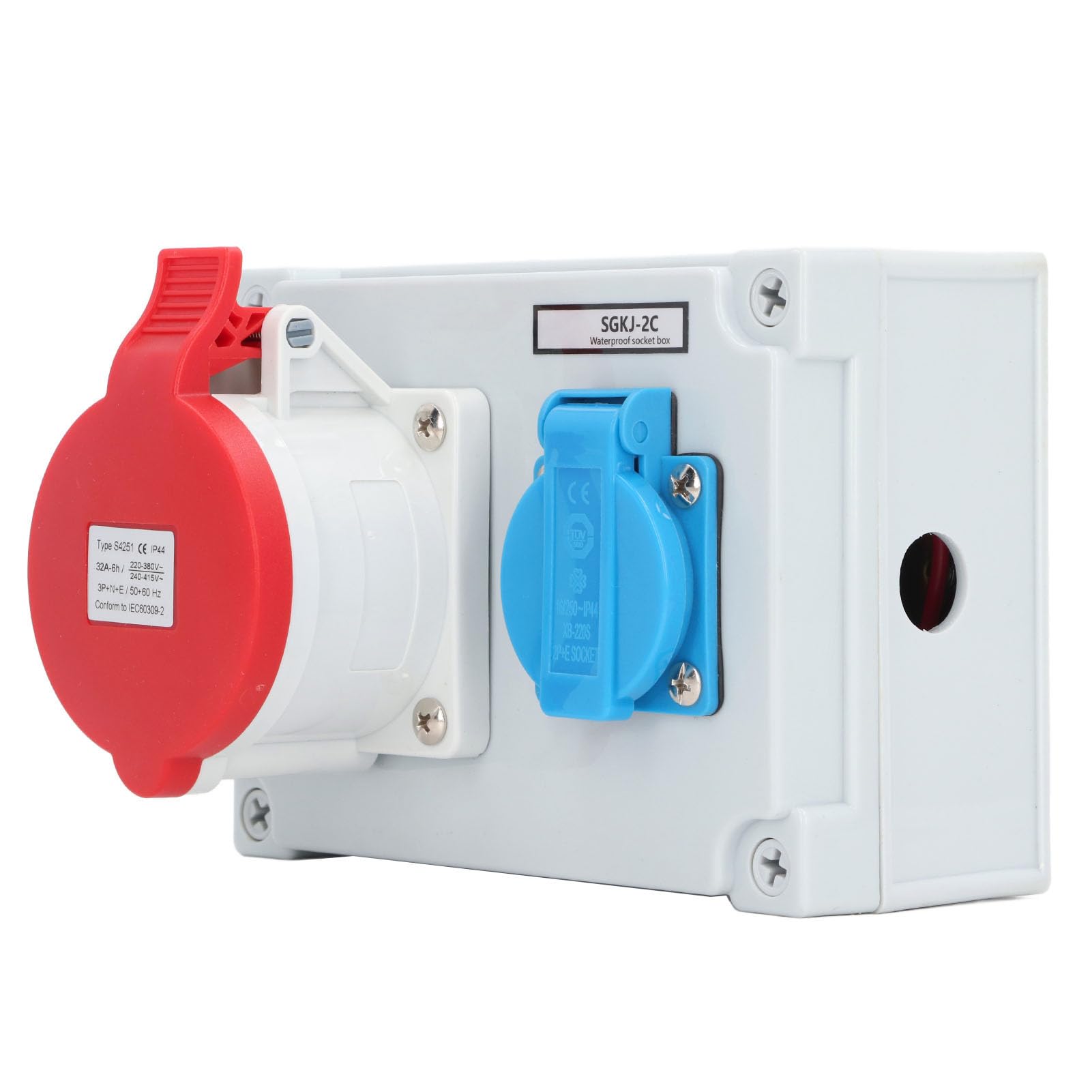 Prise murale CEE IP44 étanche AC 250 V 16A Style européen et 32A 5 broches prise combinée CEE AC 220-380V 240-415V