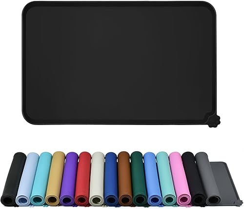 Tapete de silicona para cuenco de perro y gato, antiadherente, para alimentos, impermeable, varios colores, tamaños y propósitos