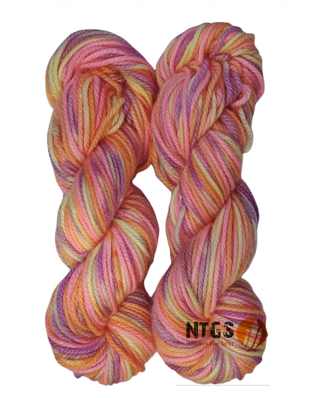 Oswal Varsha Motu Thick Chunky Wool Hand Knitting Yarn Multi Colour (Hanks-400gms) Shade No-51