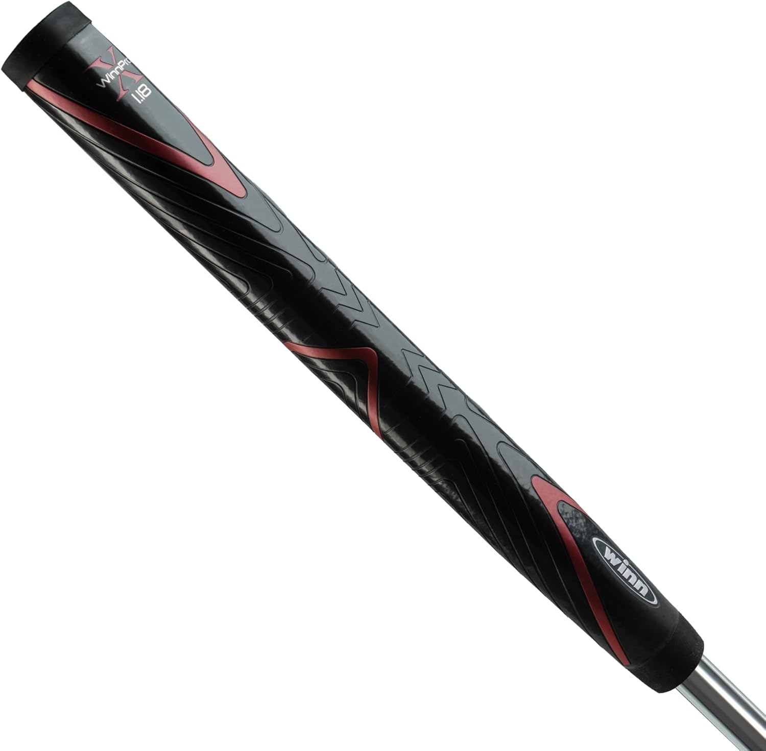 Winn Pro X 1.18 Putter Grip (Midsize, Black/Red),Winn Pro X 1.18 WPX18-BK
