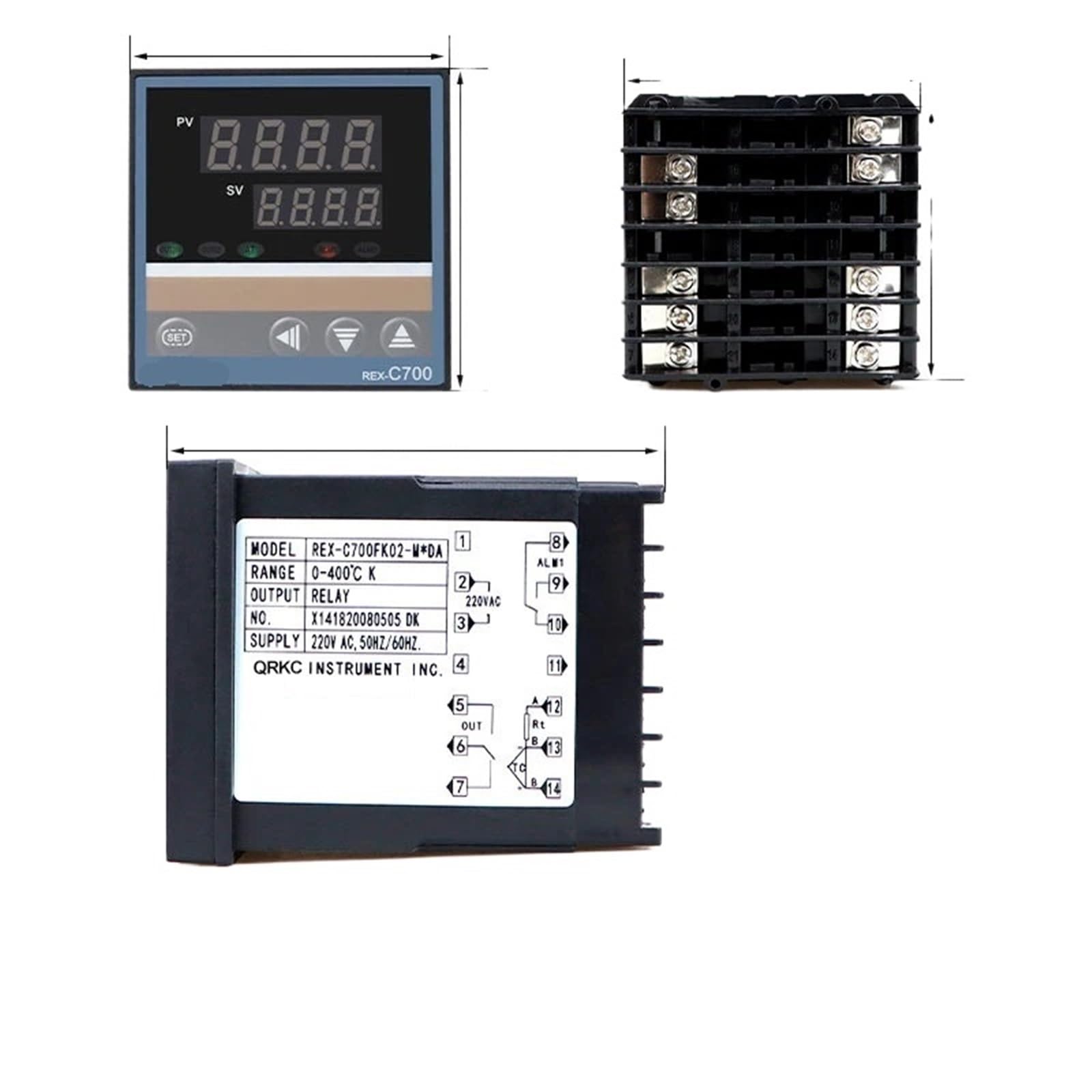 REX-C100 PID Intelligent Temperature Controller Universal REX-C400 Industrial Temp Regulator REX-C700 Digital Thermostat(XL)