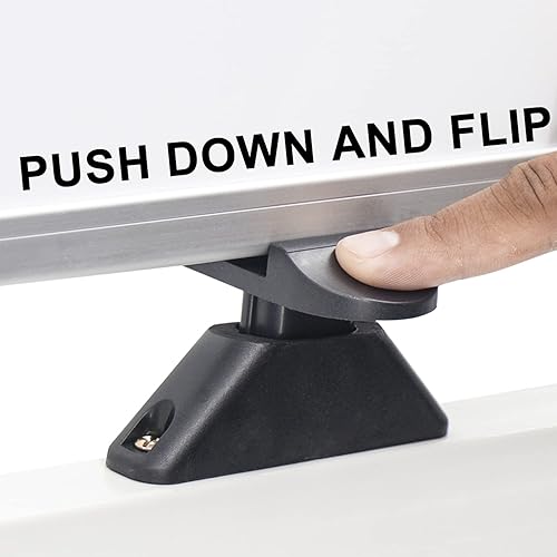 Miniatura 5 de Pizarra blanca móvil de borrado en seco de 40 x 28 pulgadas, pizarras blancas de doble cara sobre ruedas, pizarra blanca magnética abatible con