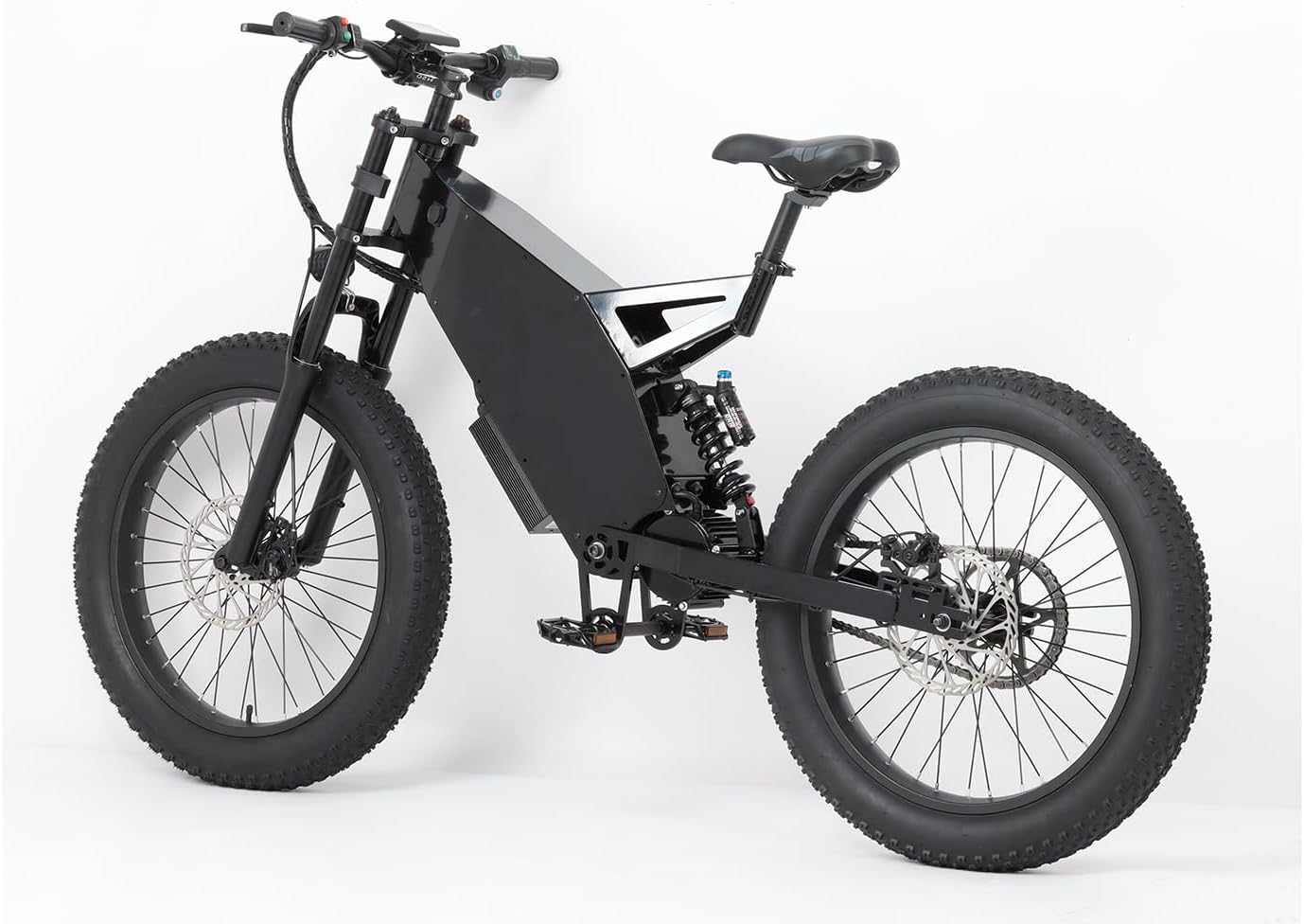 KEYU F4 Enduro Middle Motor Chain Drive Ebike Frame kit Parts Electric Road Bike Frame Carbon Fiber Stealth Bomber Frame Kit with Middle Motor and Chain Drive Rear Wheel Front Wheel fronk Fork etc.