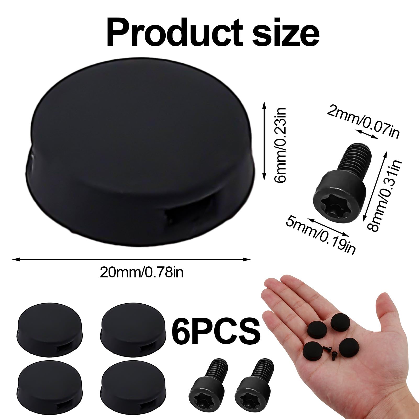 4 Pack Doorbell Button Replacement for Ring Doorbell Pro, Black Push Button Kit with 2X Screws Fix Cracked, Broken, or Split Buttons Compatible Accessories for Ring Video Doorbell - Image 2