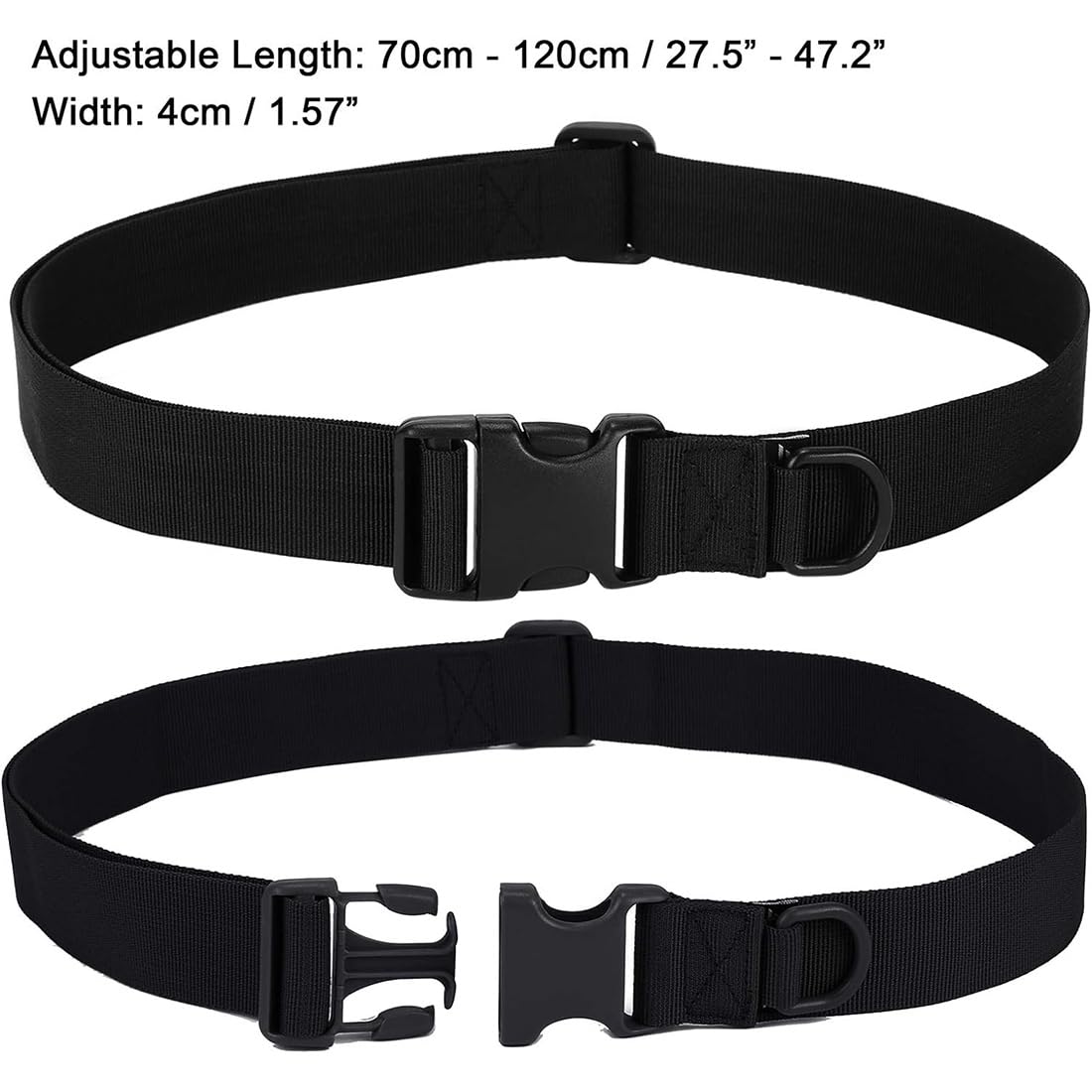 Ceinture Tactique Militaire Réglable pour Airsoft & Outdoor - Sécurité et Confort avec Fermeture à Cliquet en Nylon et Boucle en Plastique - Idéale pour Couple