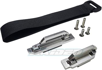 Aluminium Alloy Tall Battery Holder Mount Hold Down for Traxxas 1/10 4wd Slash LCG Chassis - Silver