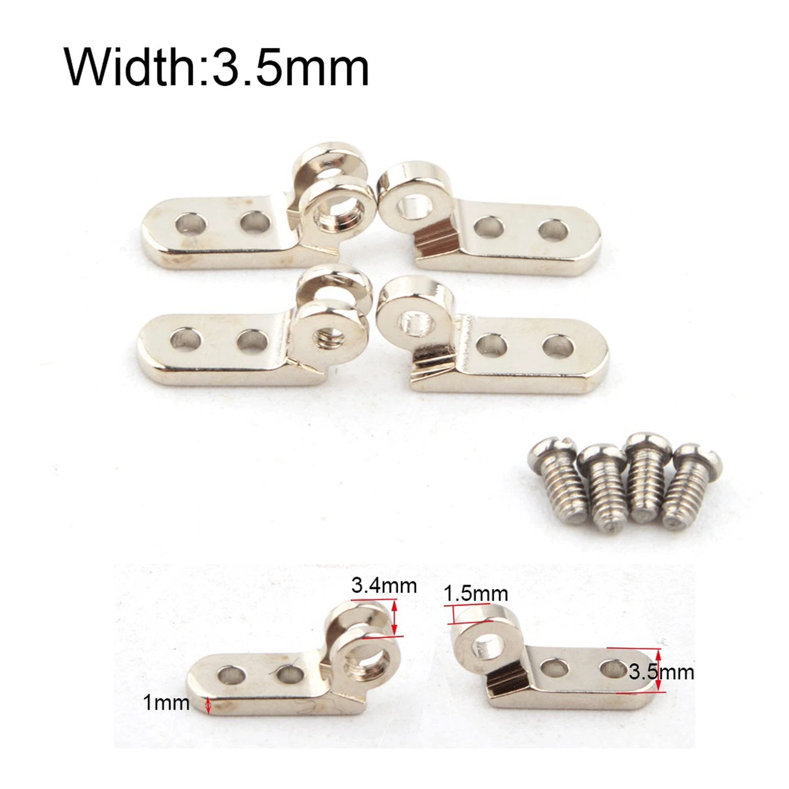 Zestaw 10 sztuk, zawiasy do okularów, plastikowe ramki dla podróżnych, naprawa zawiasów do okularów, akcesoria do okularów (Color : 3.5MM)