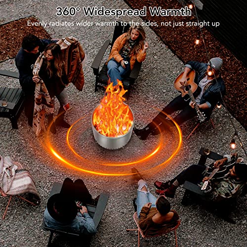 Smokeless Fire Pit with Air Switch16.5, Wood Burning Portable Stainless Steel Outdoor Firepit with Removable Stand and Ash Pan, Ideal for Camping for Backyard Patio and Picnic, H: 11.5 in, 13.22 lbs