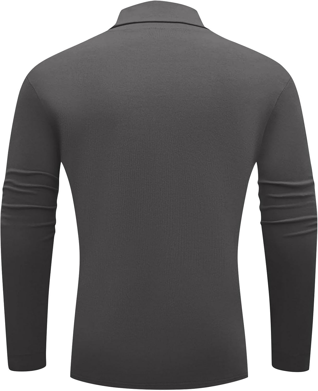 Mens Turtleneck Shirts Long Sleeve Slim Fit Mock Neck Tees | Soft Stretch Material Pullover, Classic Solid Finish, Form Fitting Base Layer, Winter Thermal Tops, Elegant Casual Wear
