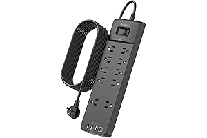 axtra 12 outlet power strip with USB ports